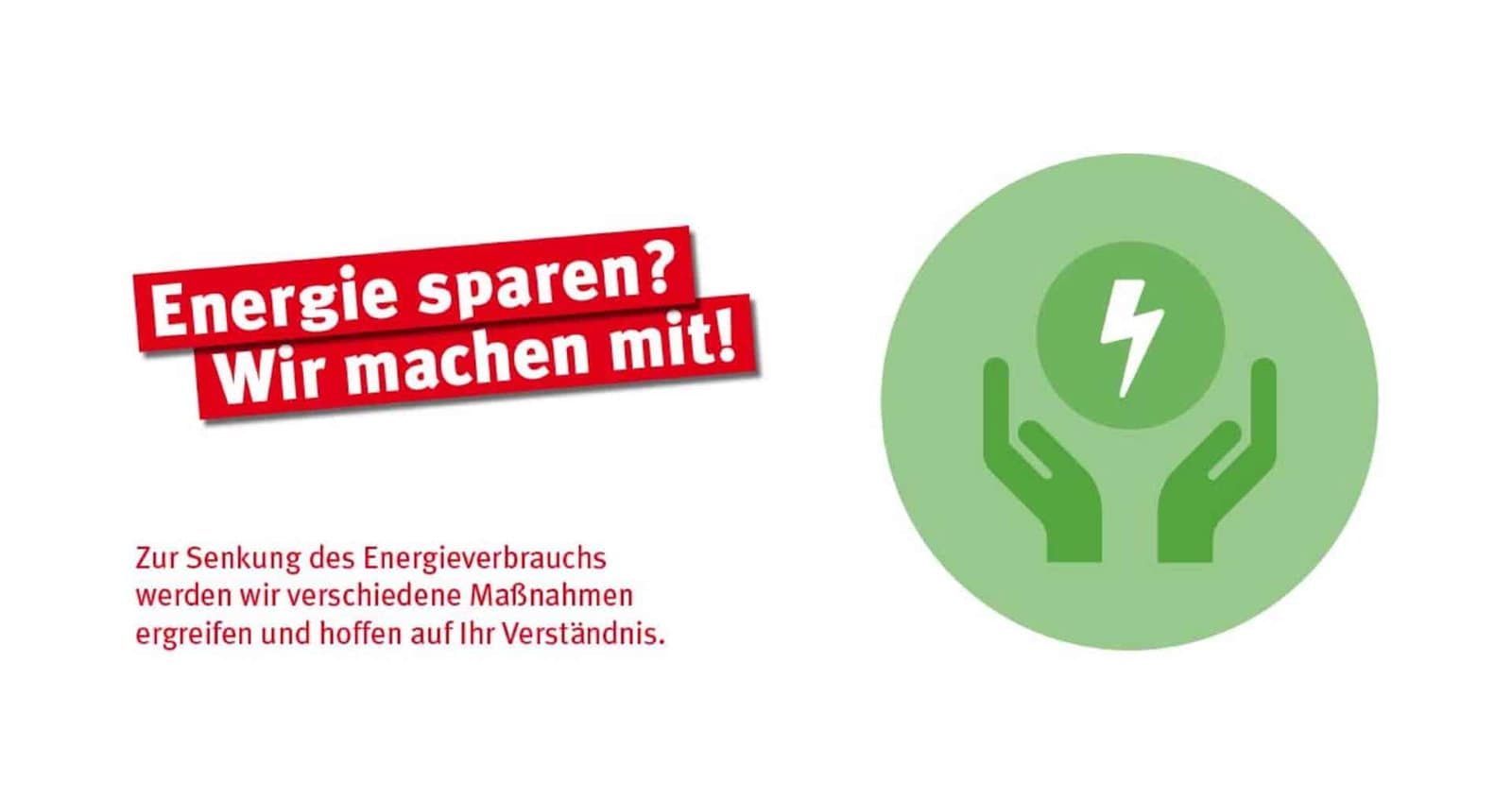 Energie sparen? Wir machen mit!